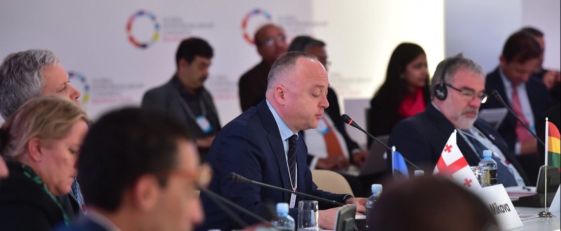 Deputy Minister Lasha Mikava at the Startup Nations Ministerial in Bahrain