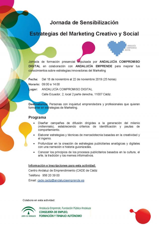 Cartel Jornada “Estrategias del Marketing Creativo y Social”