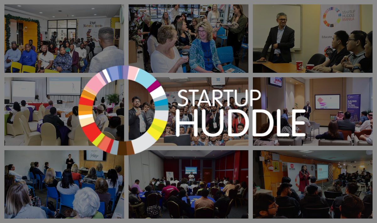 Collage of Startup Huddle chapters around the world