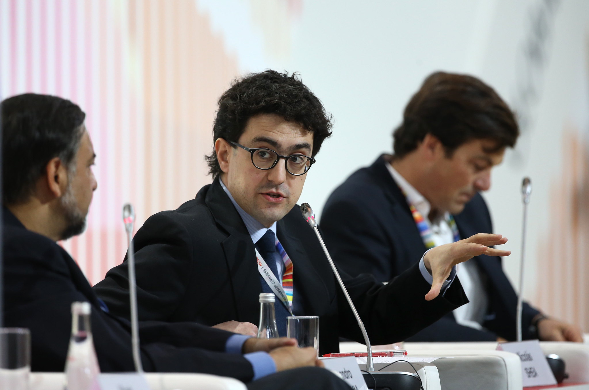 Alessandro Fussachia and other policy leaders discuss innovative policy approaches at the GEC Moscow in March 2014. 