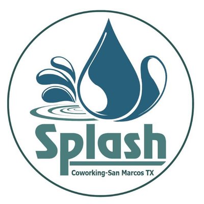 Water drop creating a ripple, Splash Coworking logo