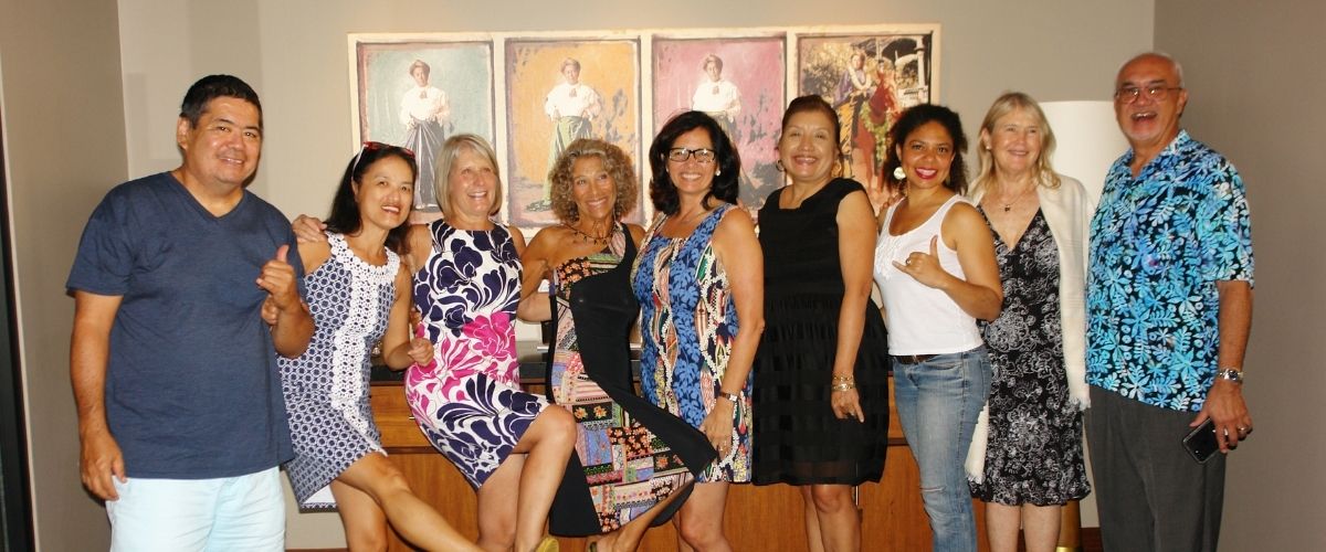 The MBB Organizing Team, L-R: David Kapaku, Grace Fung, Lori Fisher, Gylian Solay, Nicole Fisher, Pat Diaz, Kau'i Waller, Tricia Morris, John Hau'oli Tomoso (missing Ed Gazmen, Trisha Anderson, Molly Balzano, Mel Patterson)