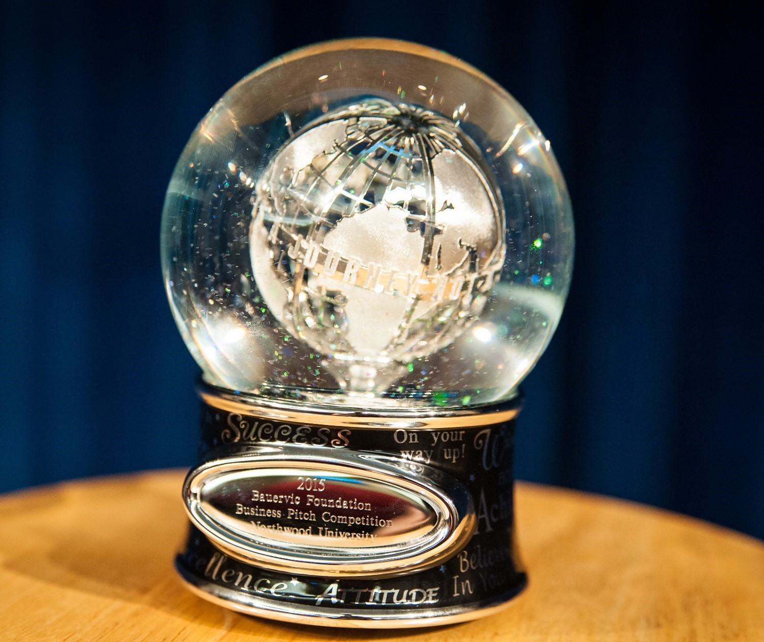 Photograph of award globe
