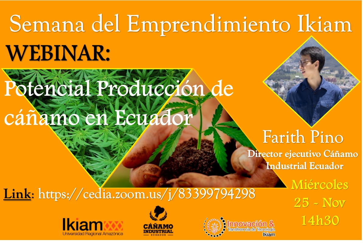 Webinar: Potencial Producción de cañamo en Ecuador