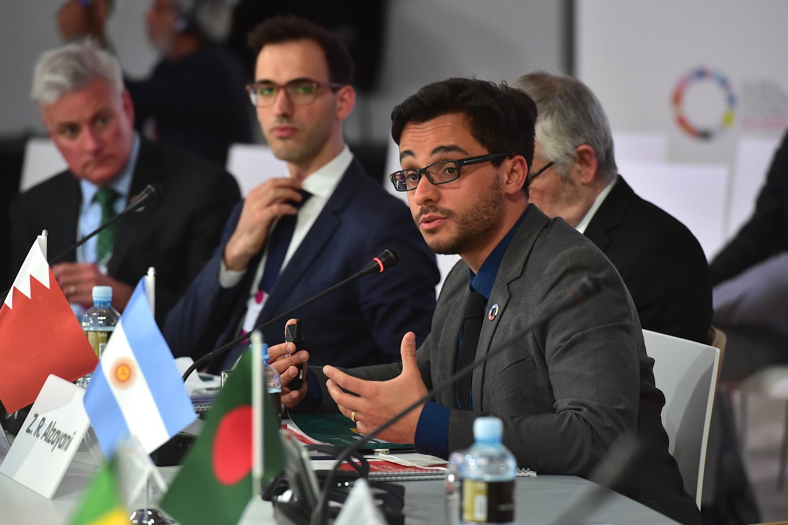 Arnobio Morelix speaking at Ministerial Meeting for the Global Entrepreneurship Congress (Bahrain)
