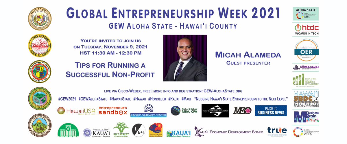e-Flyer | GEW Aloha State - session 2| County of Hawai'i, State of Hawai'i, USA