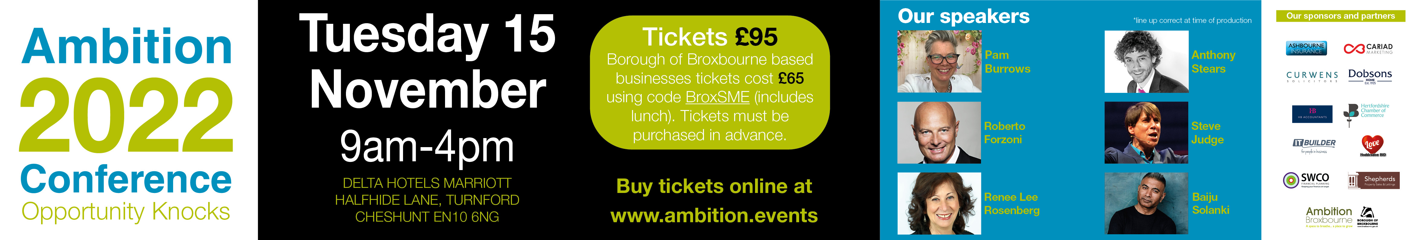 Image shows the speakers at Ambition Conference taking place on 15 November 2022