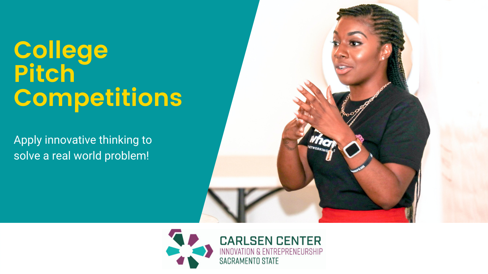 Young African American woman pitching