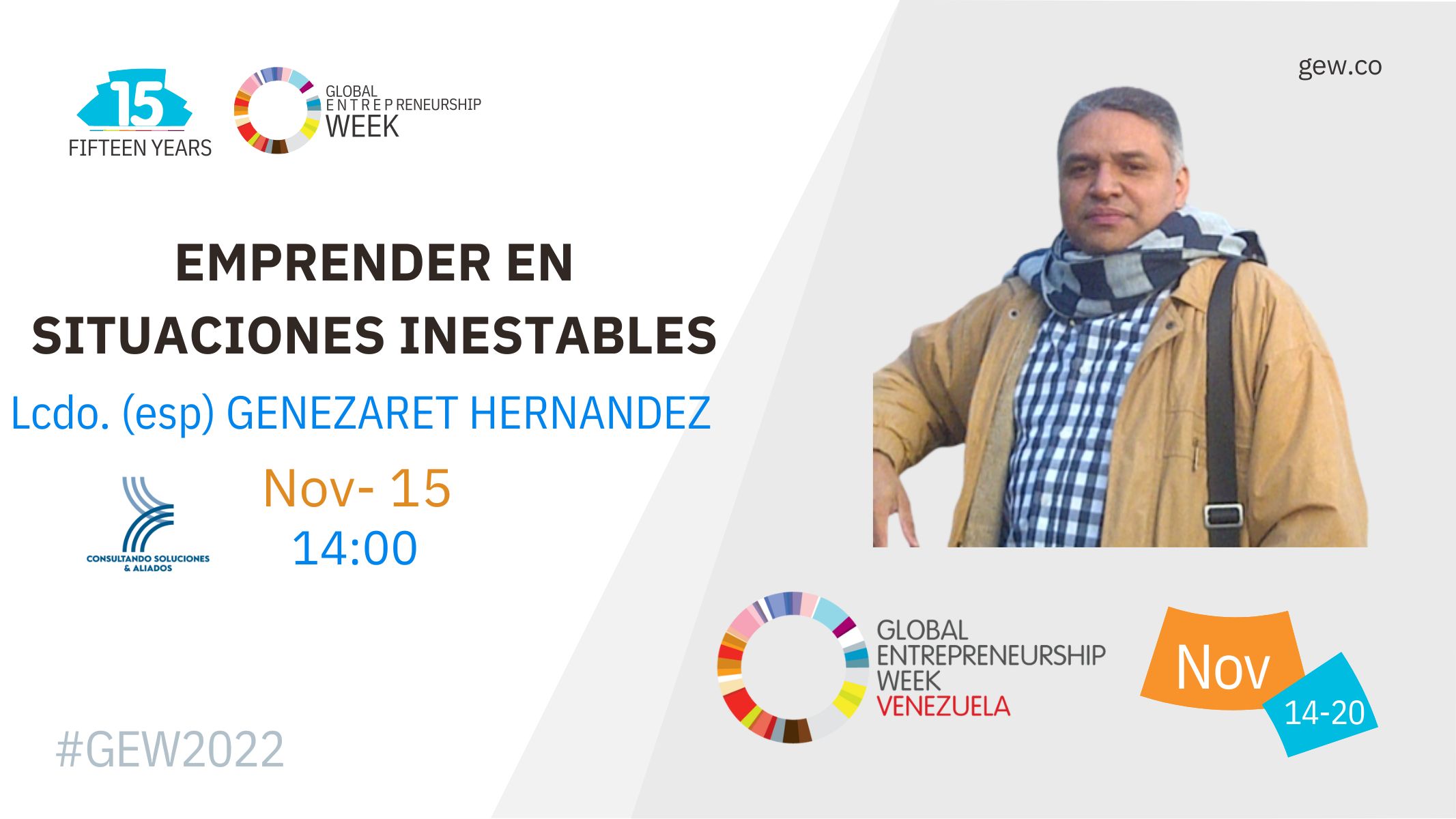 conferencia 15 NOV. "EMPRENDER EN SITUACIONES INESTABLES" 