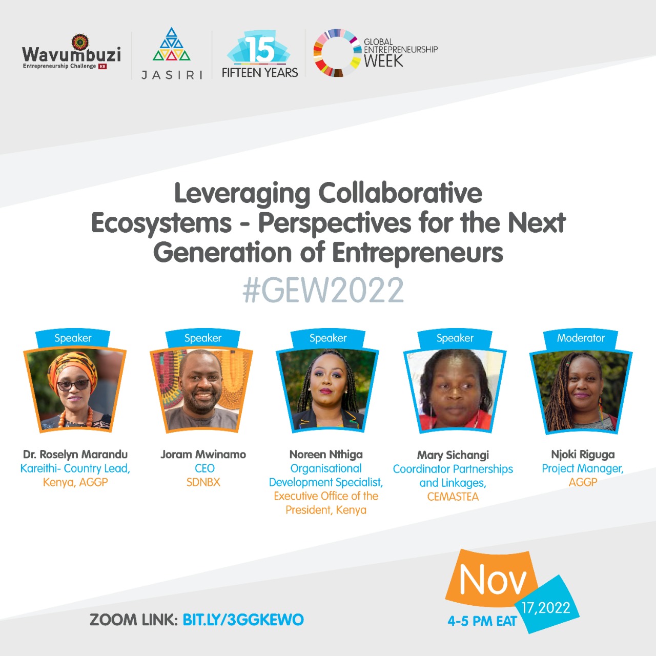 Global Entrepreneurship Week, Jasiri4Africa, GEW 2022, Entrepreneur Ecosystem