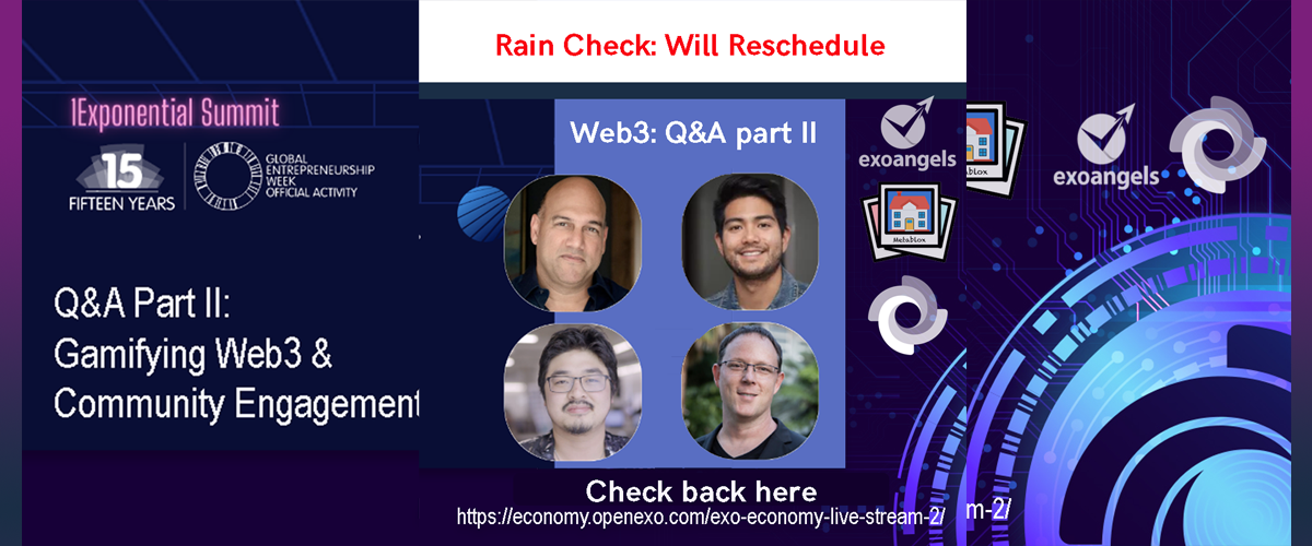 Rain Check: We will reschedule this event