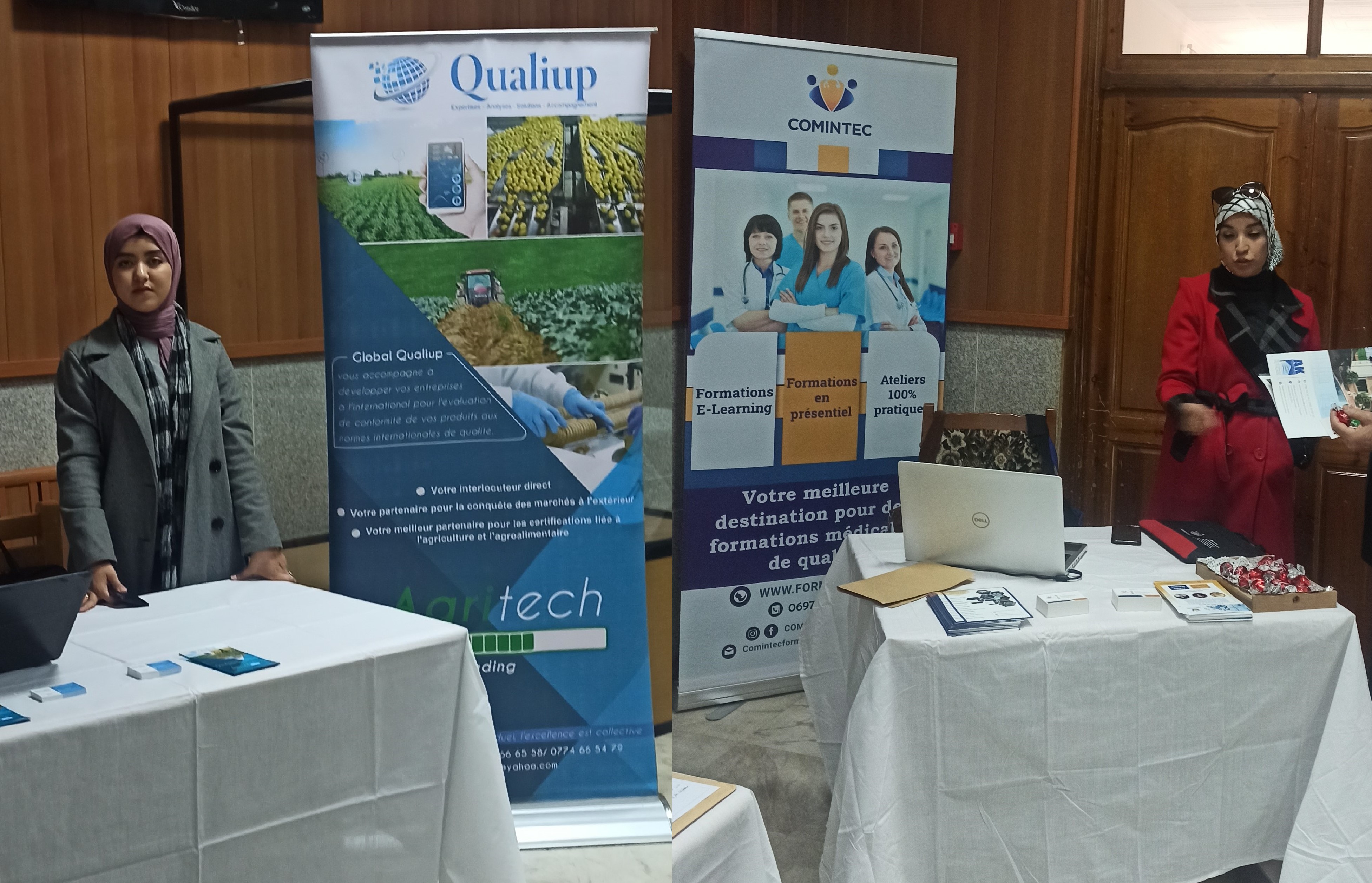 la participation de la startup  global qualiup et la startup  coming technology 