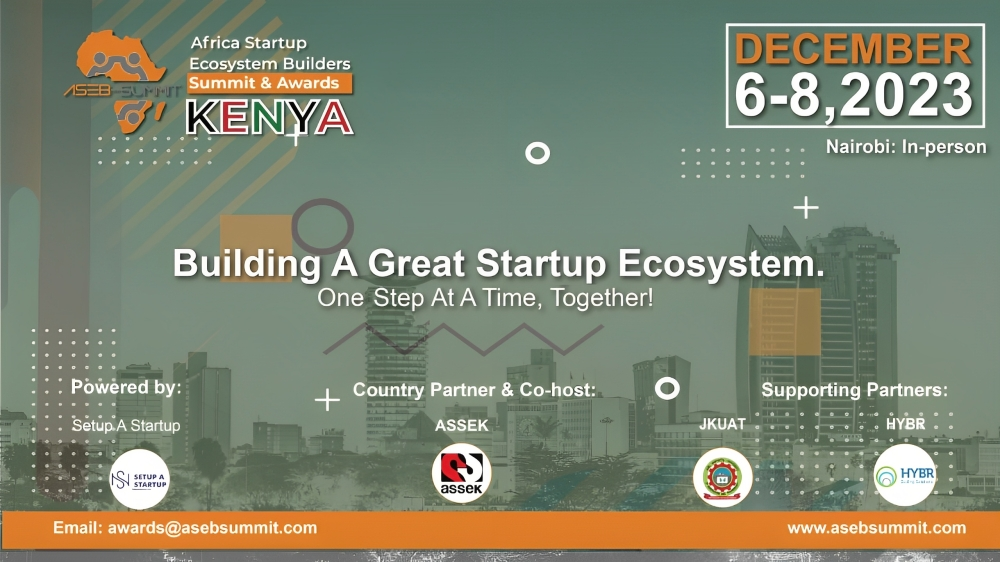 This is a poster that talks more about the Africa Startup Ecosystem Builders Summit and Awards
