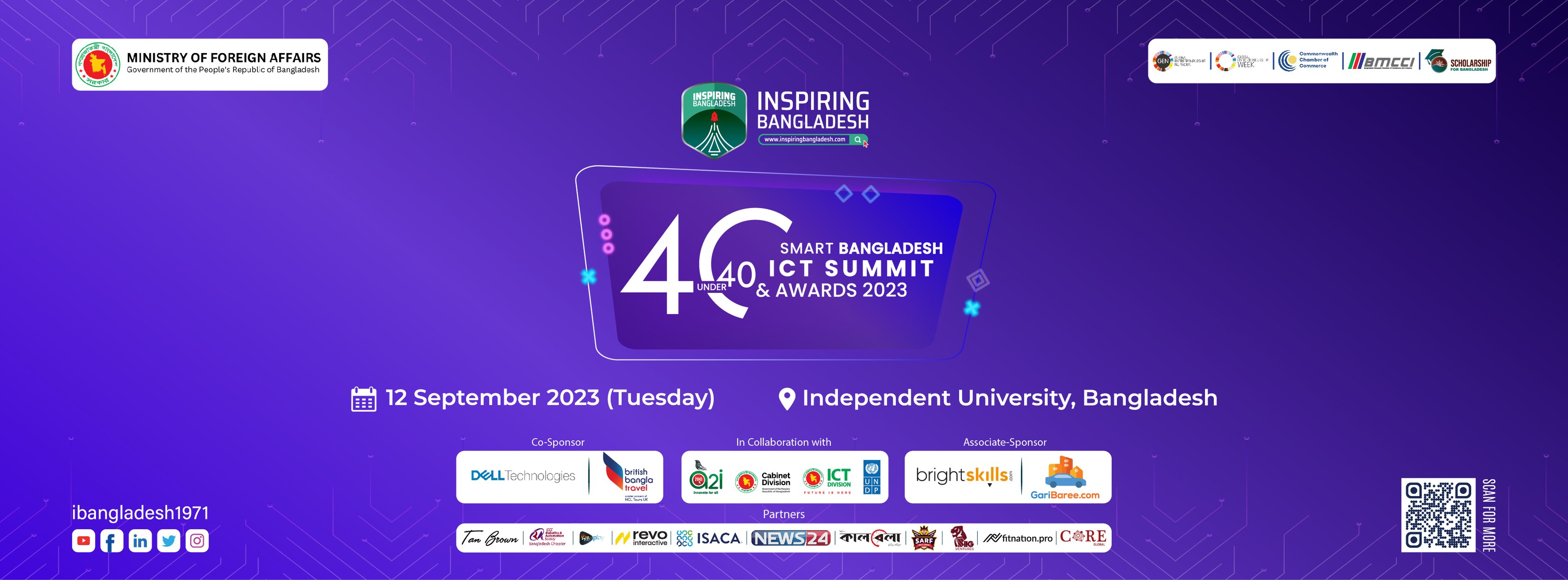 40UNDER40 SMART BANGLADESH ICT SUMMIT & AWARDS 2023