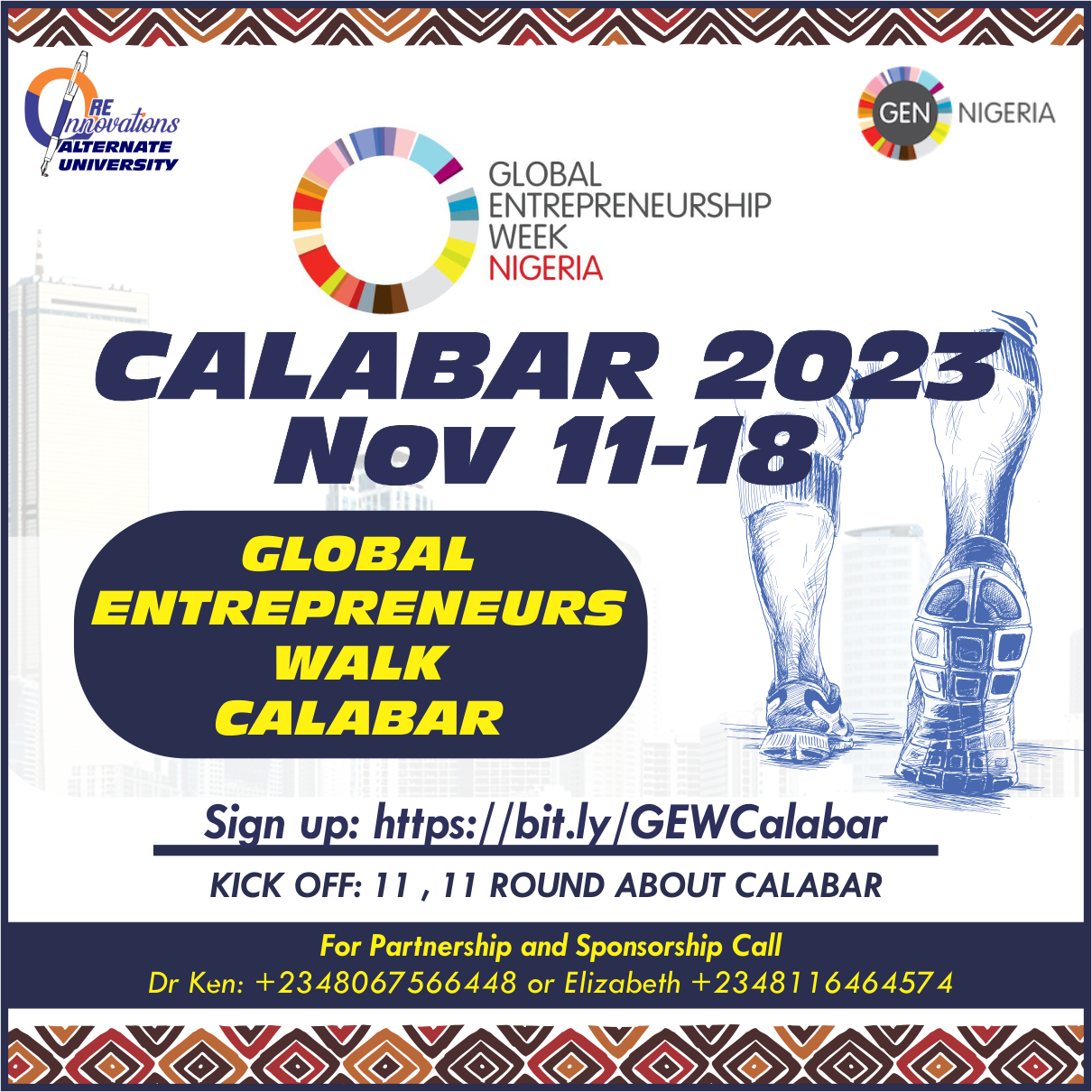 Global Entrepreneurship week walk Calabar