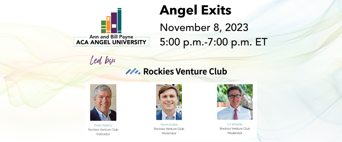 Angel Exits, November 8, 2023, 5 p.m. to 7 p.m. (US) Eastern Standard Time 