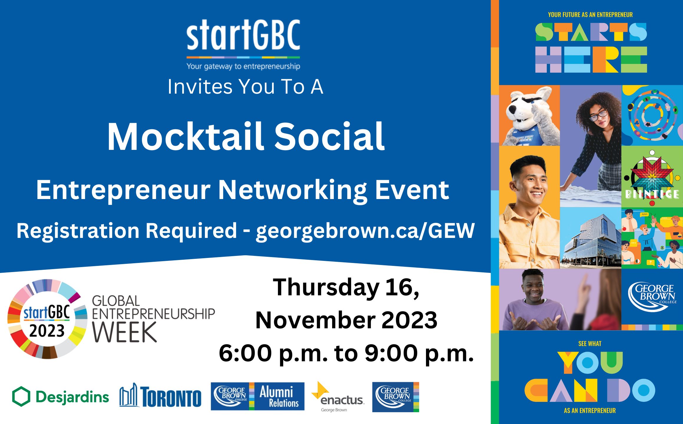 Decorative image to promote Mocktail Social networking event