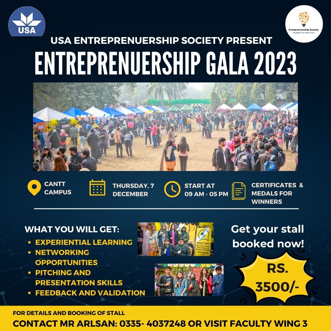 Entreprenuership Gala 2023 - University of South Asia