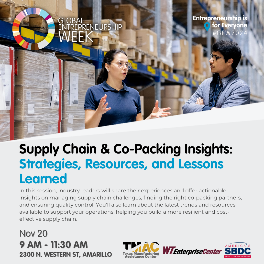 Learning how to navigate supply chain issues and who to pick as a co-packing partner can be intimidating tasks. This event provides entrepreneurs with the insights and tools they need to streamline their operations and stay competitive. Entrepreneurs will be better equipped to grow sustainably and reduce operational inefficiencies, which leads to stronger businesses in our community.