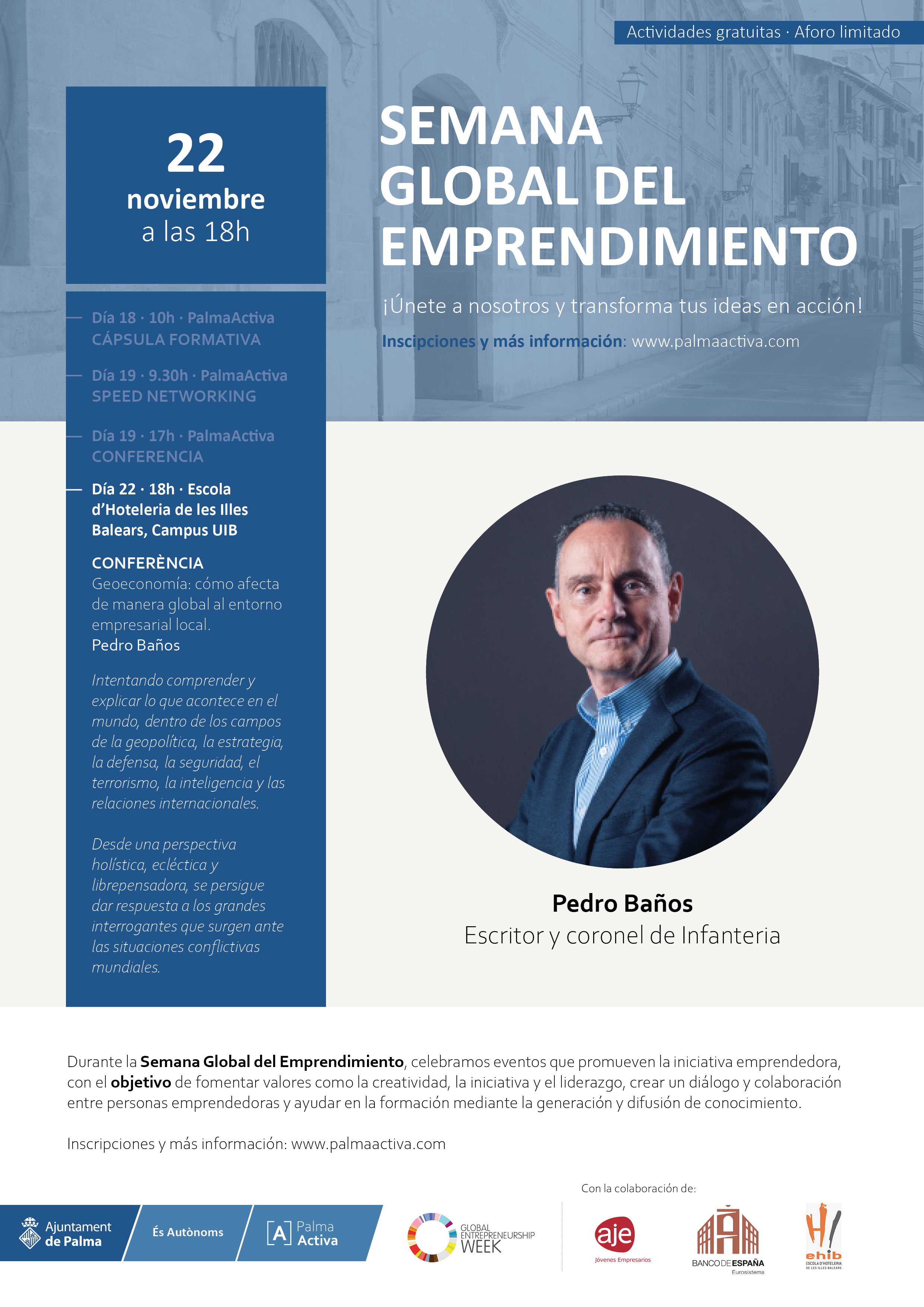 Cartel informativo con entidades colaboradoras.