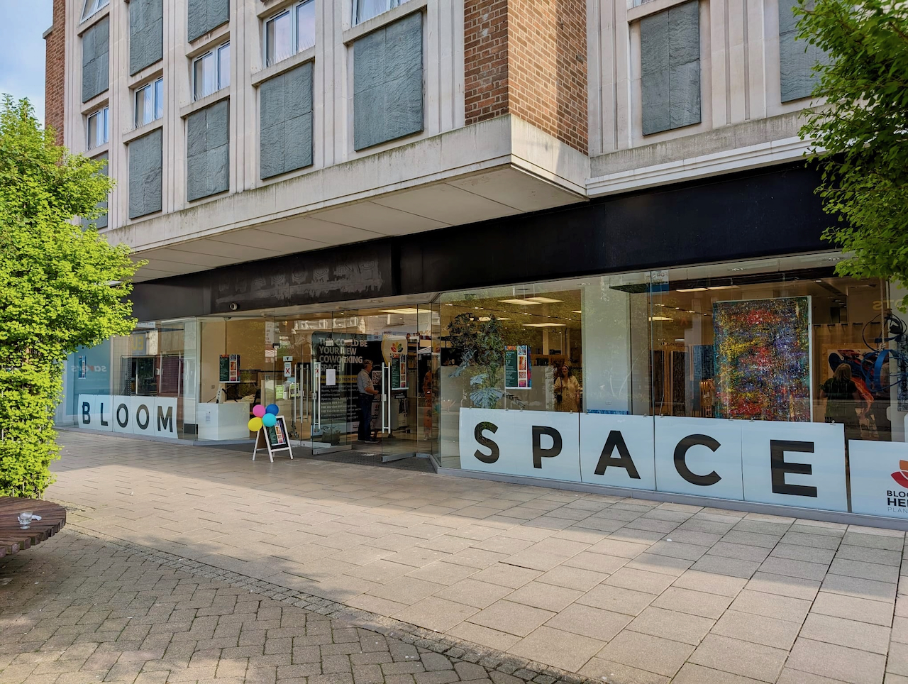 Bloom Space Gallery frontage on Eign Gate