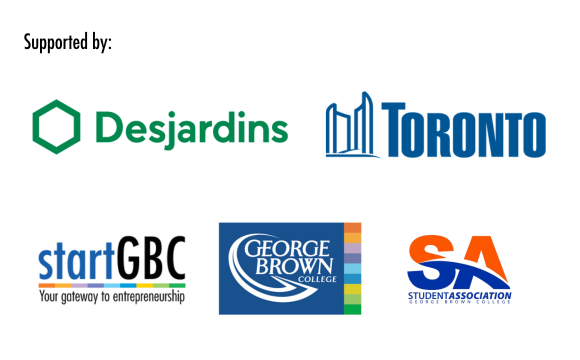 Image to promote Desjardins, City of Toronto, startGBC, George Brown College and GBC Student Association