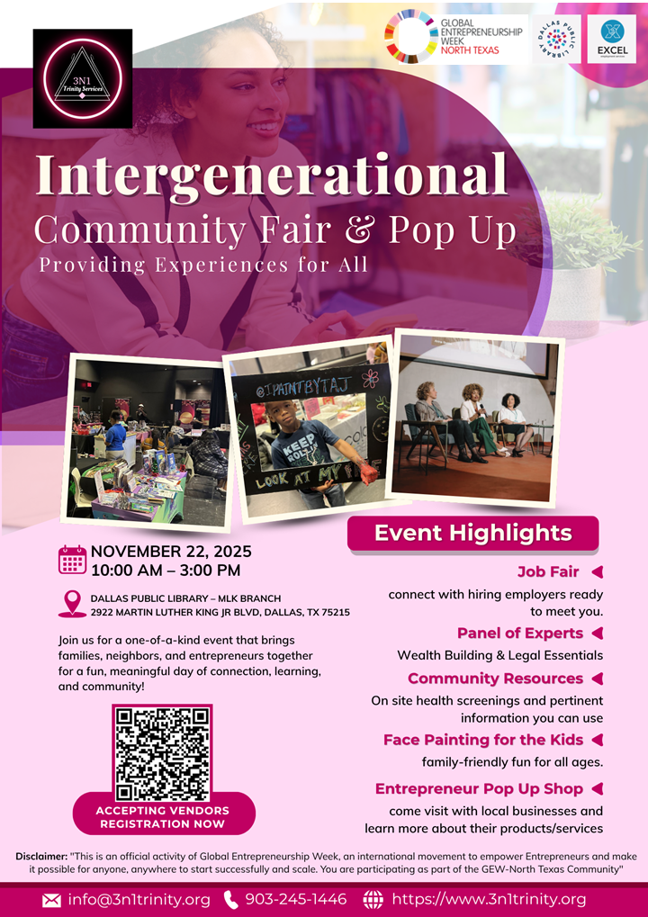 Intergenerational Community Fair & Pop Up