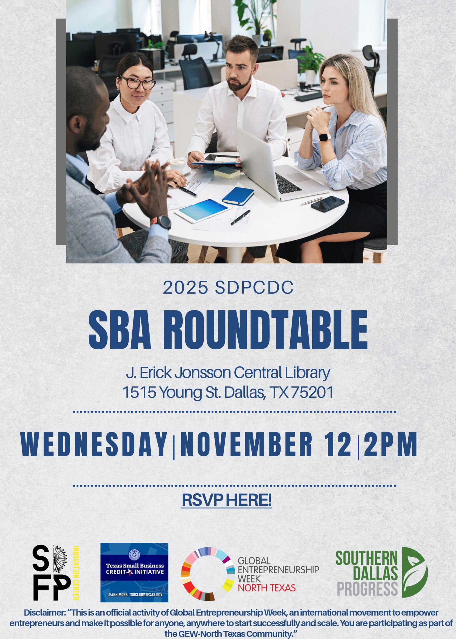 SBA Roundtable - Dallas County Flyer