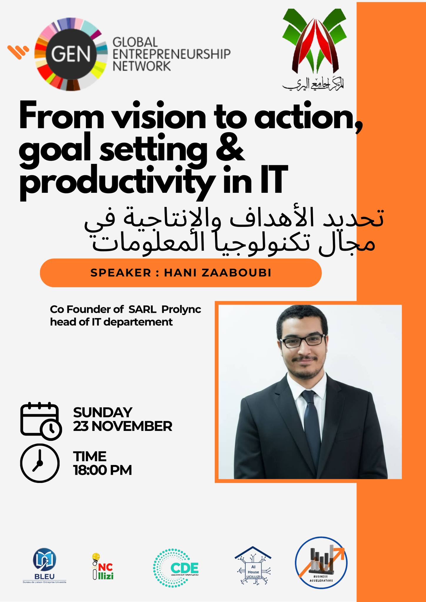 Image showing the IT expert delivering a workshop on goal setting and productivity.