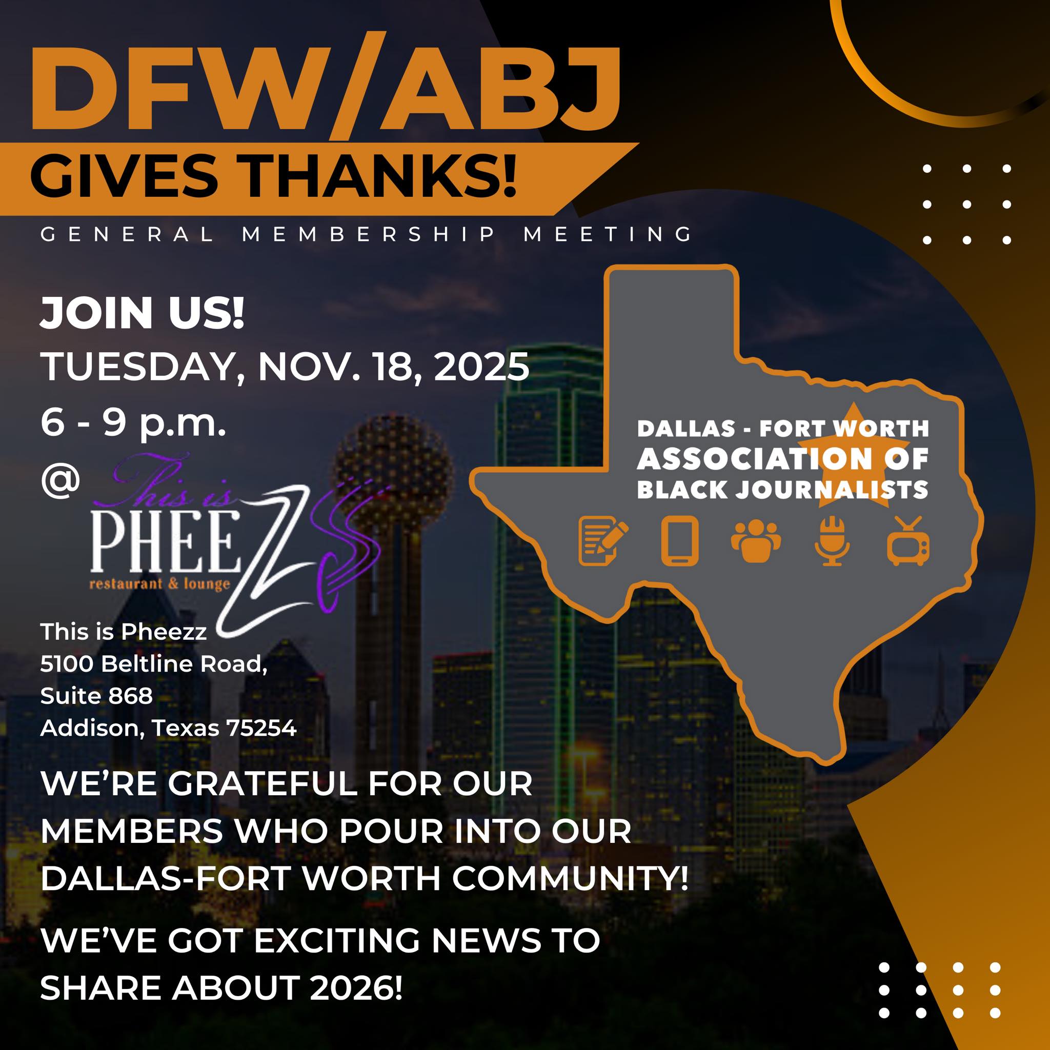 DFW/ABJ Gives Thanks!
