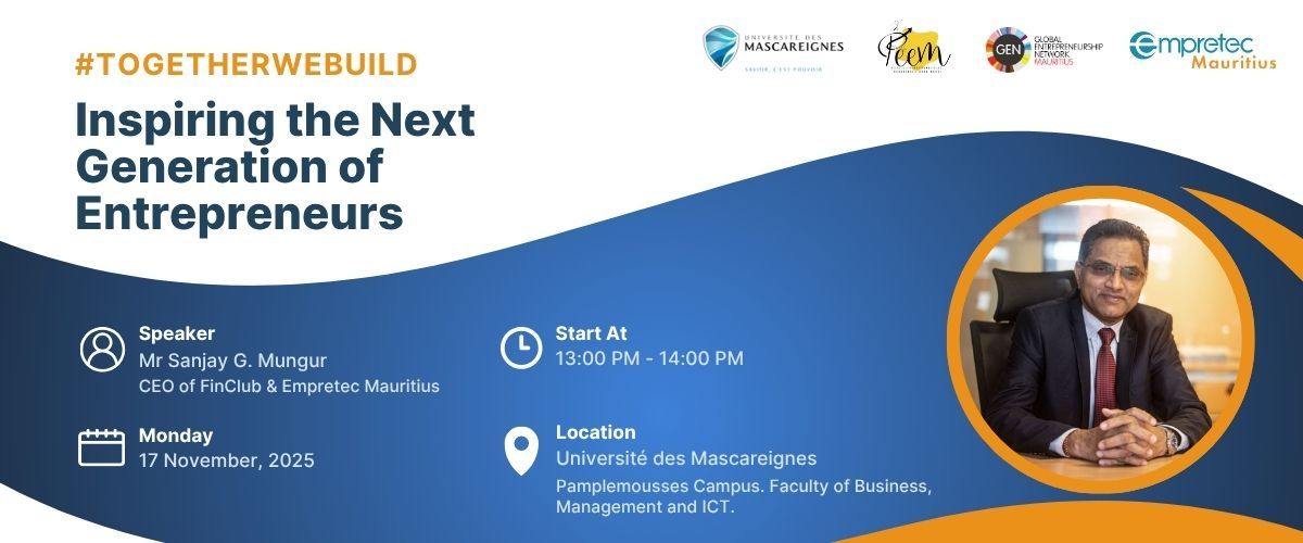 Entrepreneurship Workshop At Université des Mascareignes (UdM) Mauritius 