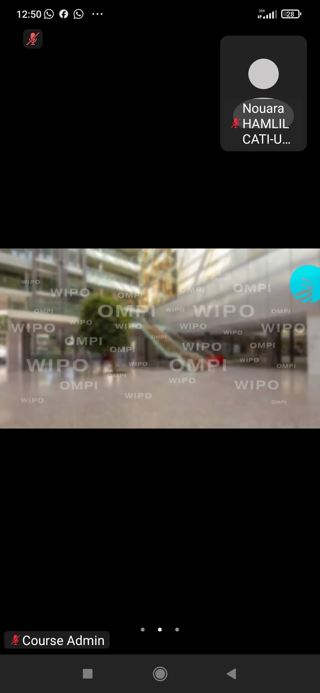 Conférence organisée par l'OMPI  sur la PI  notament le DL101