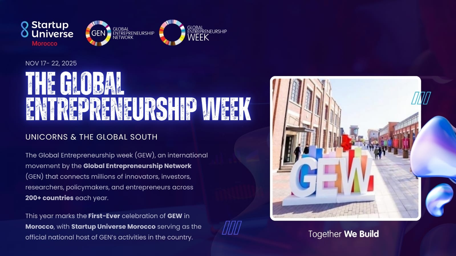 Global Entrepreneurship Week Morocco - Together We Build