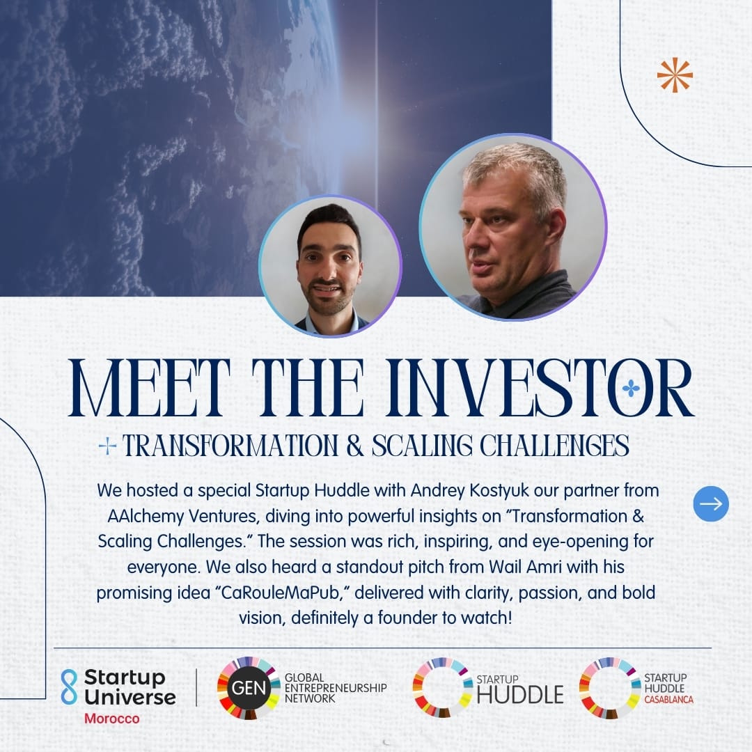 Startup Huddle Casablanca - Meet the Investor