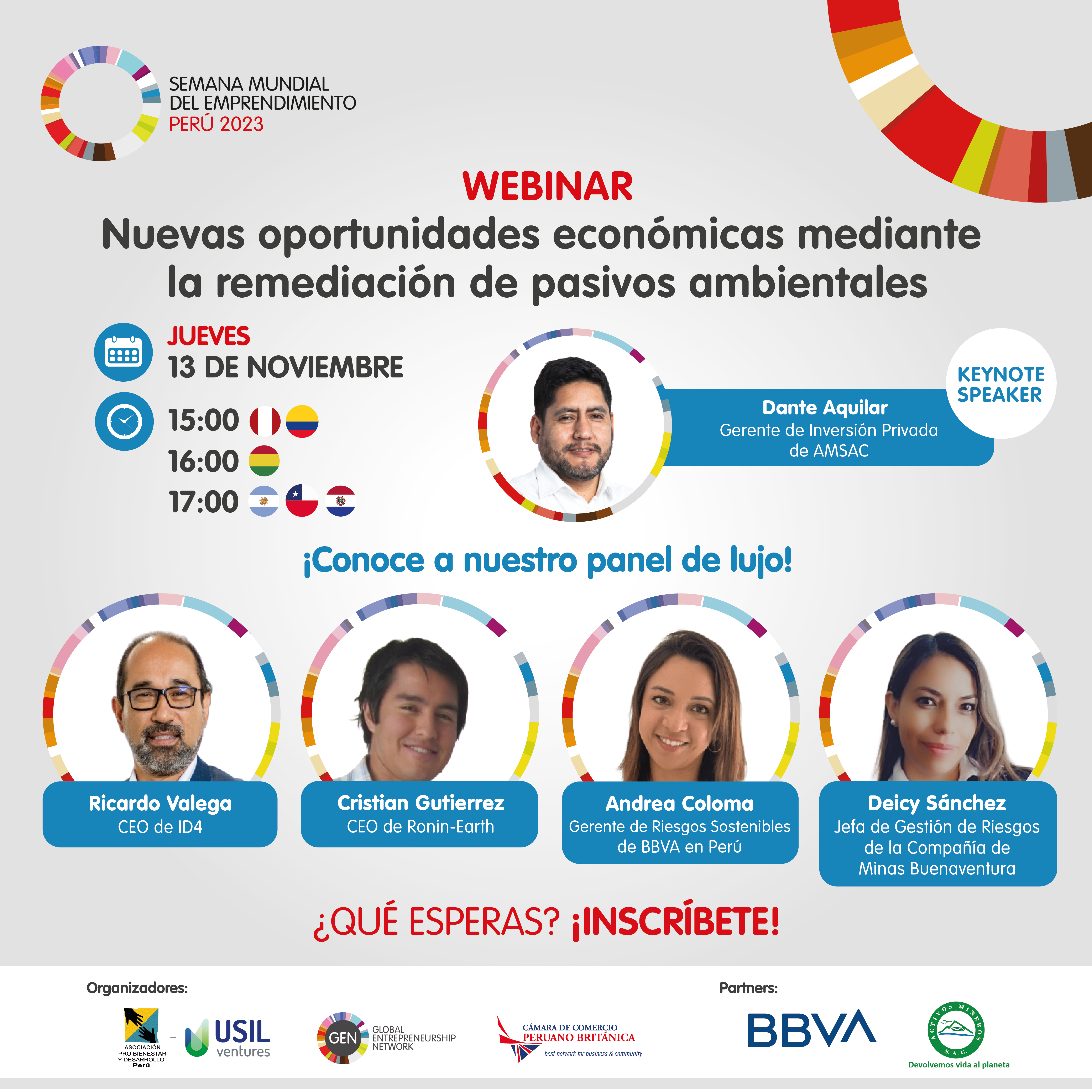 Panel en cuál se analizarán las oportunidades de desarrollo económico que da la remediación de pasivos ambientales