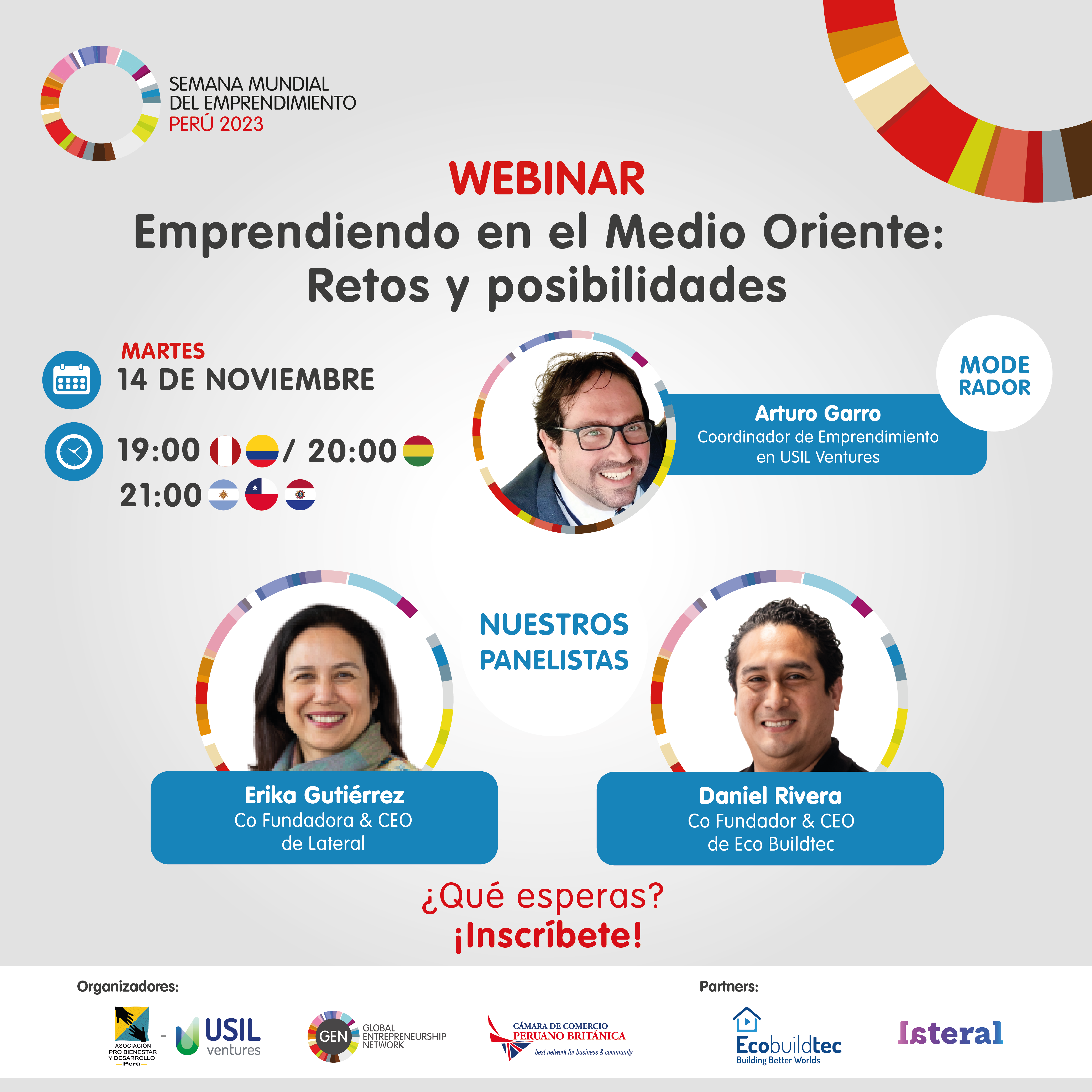 Compartir con los participantes la experiencia de la primera participación peruana en la final global del EWC realizada en Arabia Saudita