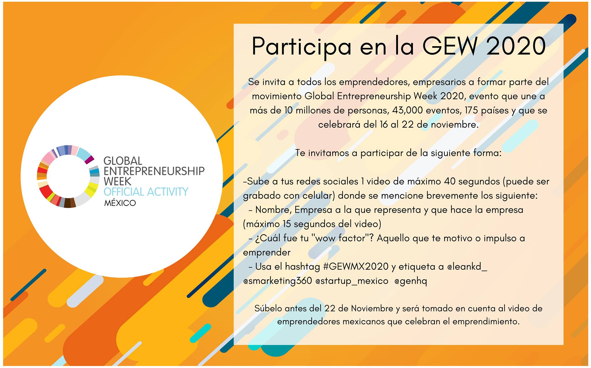 Participa en la GEW México 2020