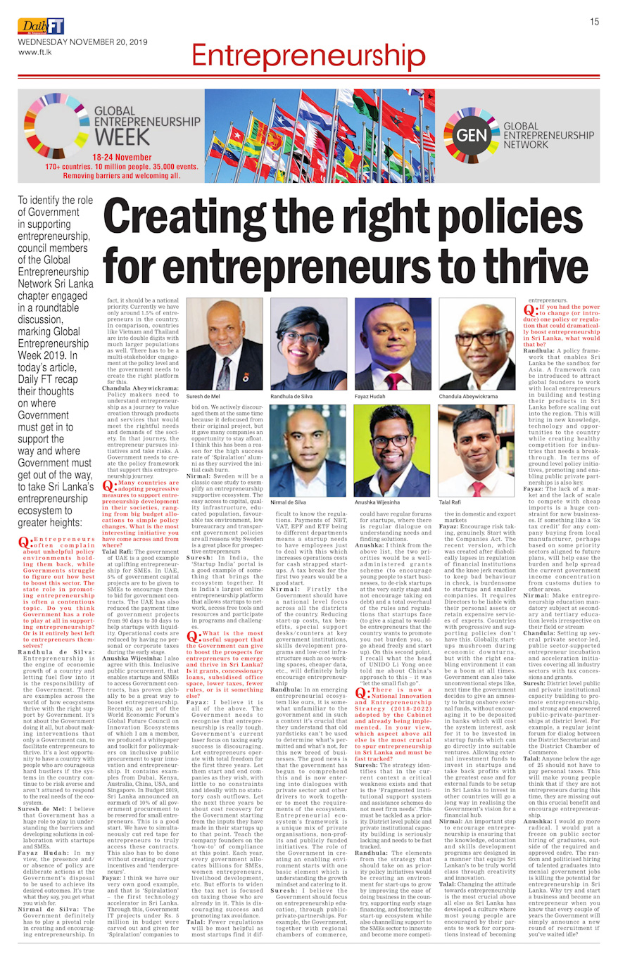 Creating the right policies for entrepreneurs to thrive