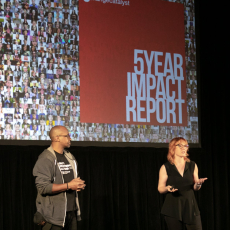 Melinder Epler and Wayne Sutton present Change Catalyst's 5 Year Impact Report 