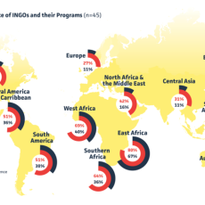 Geographic presence of INGOs and their programs (n=45)