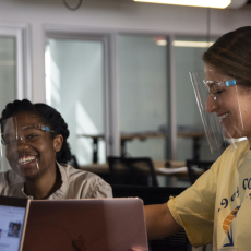Entrepreneur Saida Florexil (left) launched Imanyco during the global pandemic in 2020.