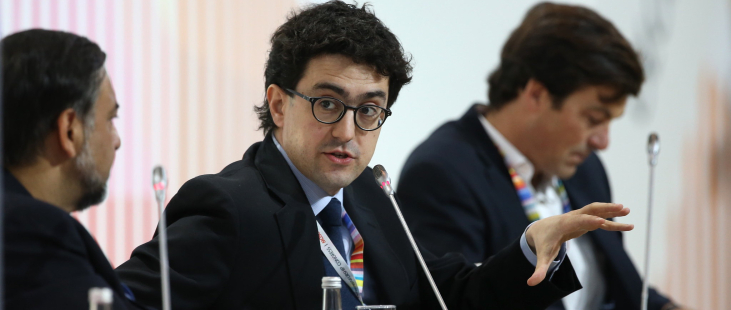 Alessandro Fussachia and other policy leaders discuss innovative policy approaches at the GEC Moscow in March 2014. 