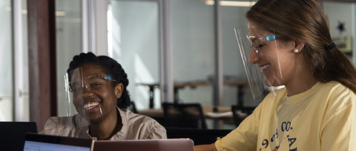 Entrepreneur Saida Florexil (left) launched Imanyco during the global pandemic in 2020.