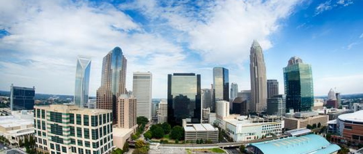 Charlotte, NC - City Skyline and Downtown