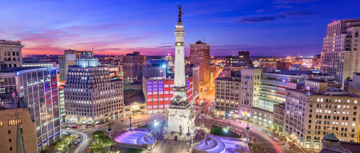 Monument Circle in Indianapolis