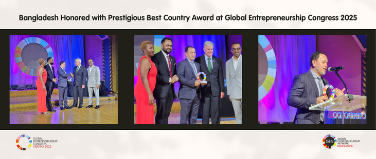 Bangladesh Honored with Prestigious Best Country Award at Global Entrepreneurship Congress 2025