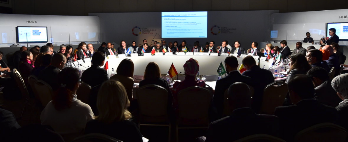 Startup Nations Ministerial Istanbul 2018; Ministers gathered around ministerial table