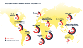 Geographic presence of INGOs and their programs (n=45)