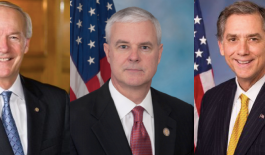 Governor Asa Hutchinson, Congressman Steve Womack, Congressman French Hill