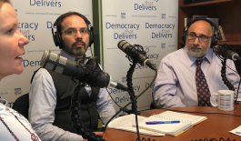 Kim Bettcher and team at CIPE recording podcast